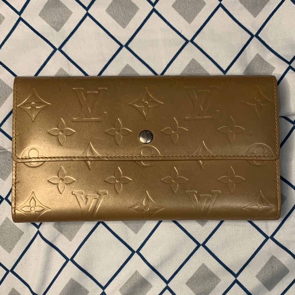Louis Vuitton Gold Embossed Women's Wallet
